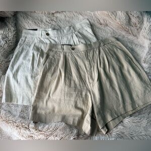 NWT TWO Banana Republic linen shorts in size 12